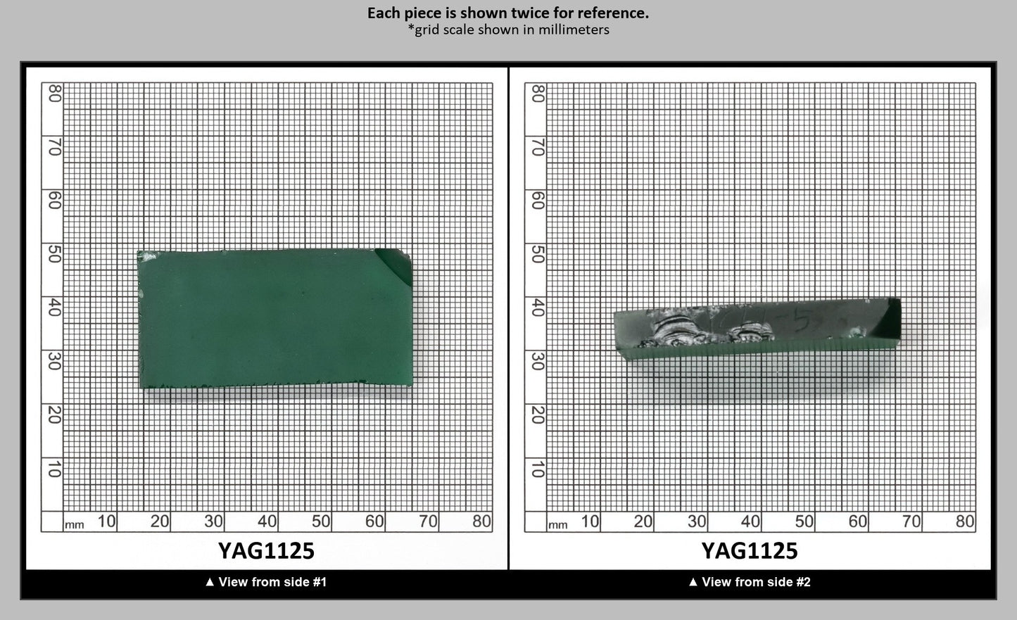 Green YAG Polycrystalline (Ceramic) Faceting Rough : YAG1125