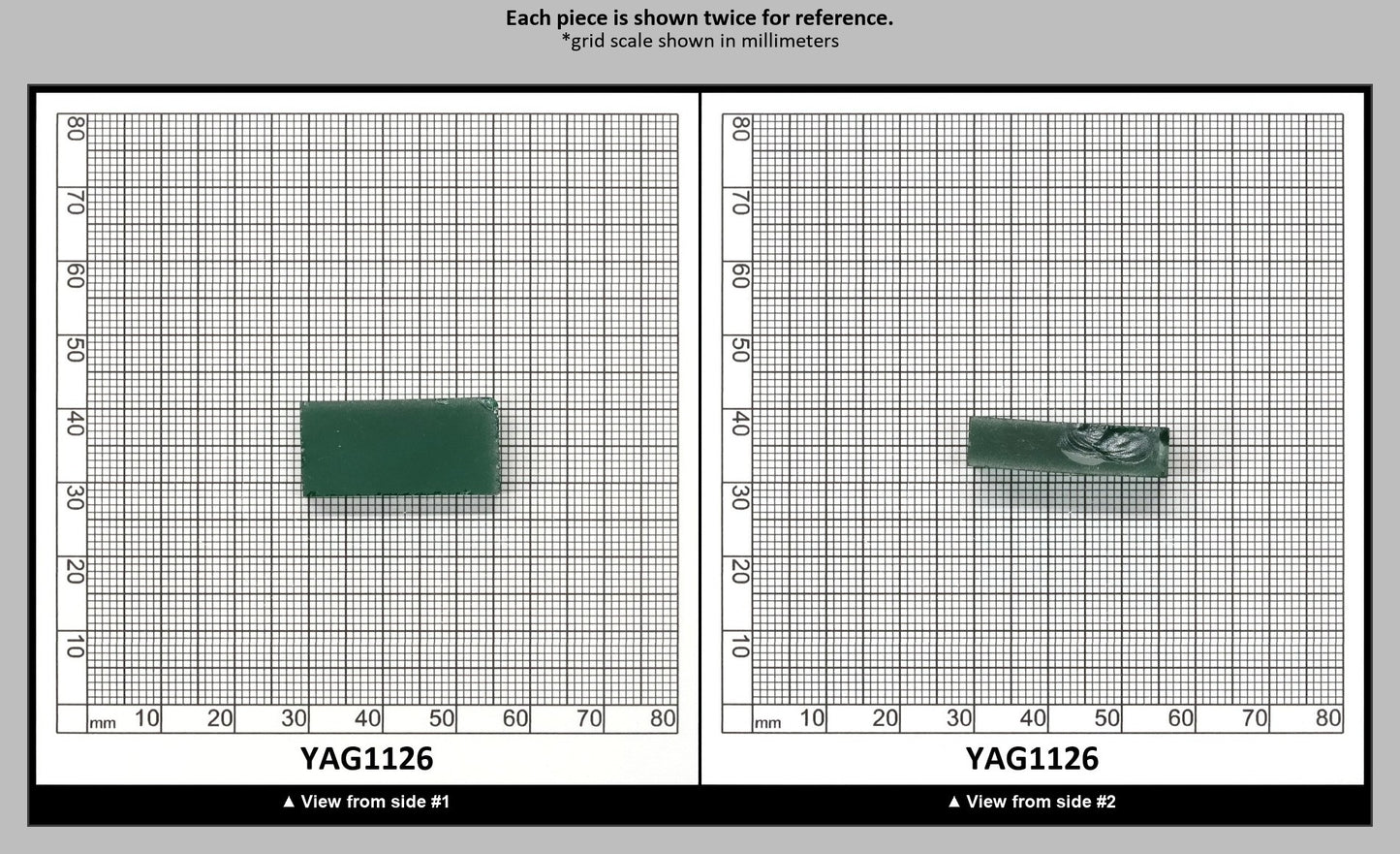 Green YAG Polycrystalline (Ceramic) Faceting Rough : YAG1126