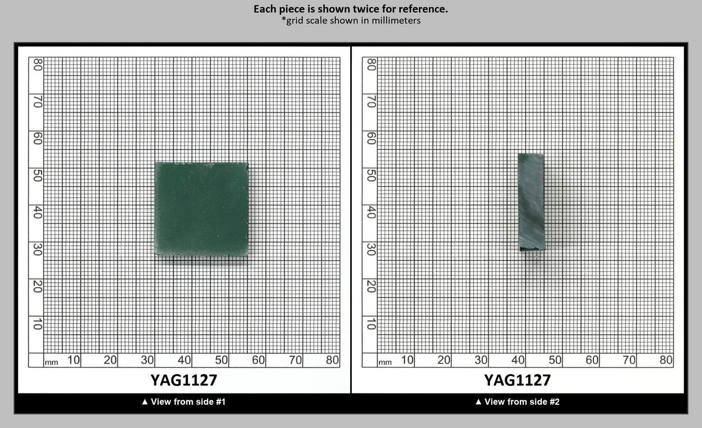 Green YAG Polycrystalline (Ceramic) Faceting Rough : YAG1127