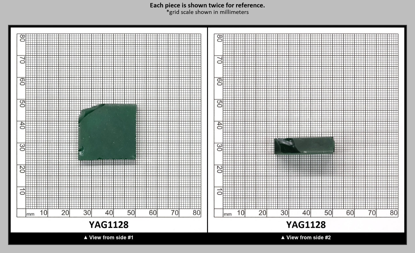 Green YAG Polycrystalline (Ceramic) Faceting Rough : YAG1128
