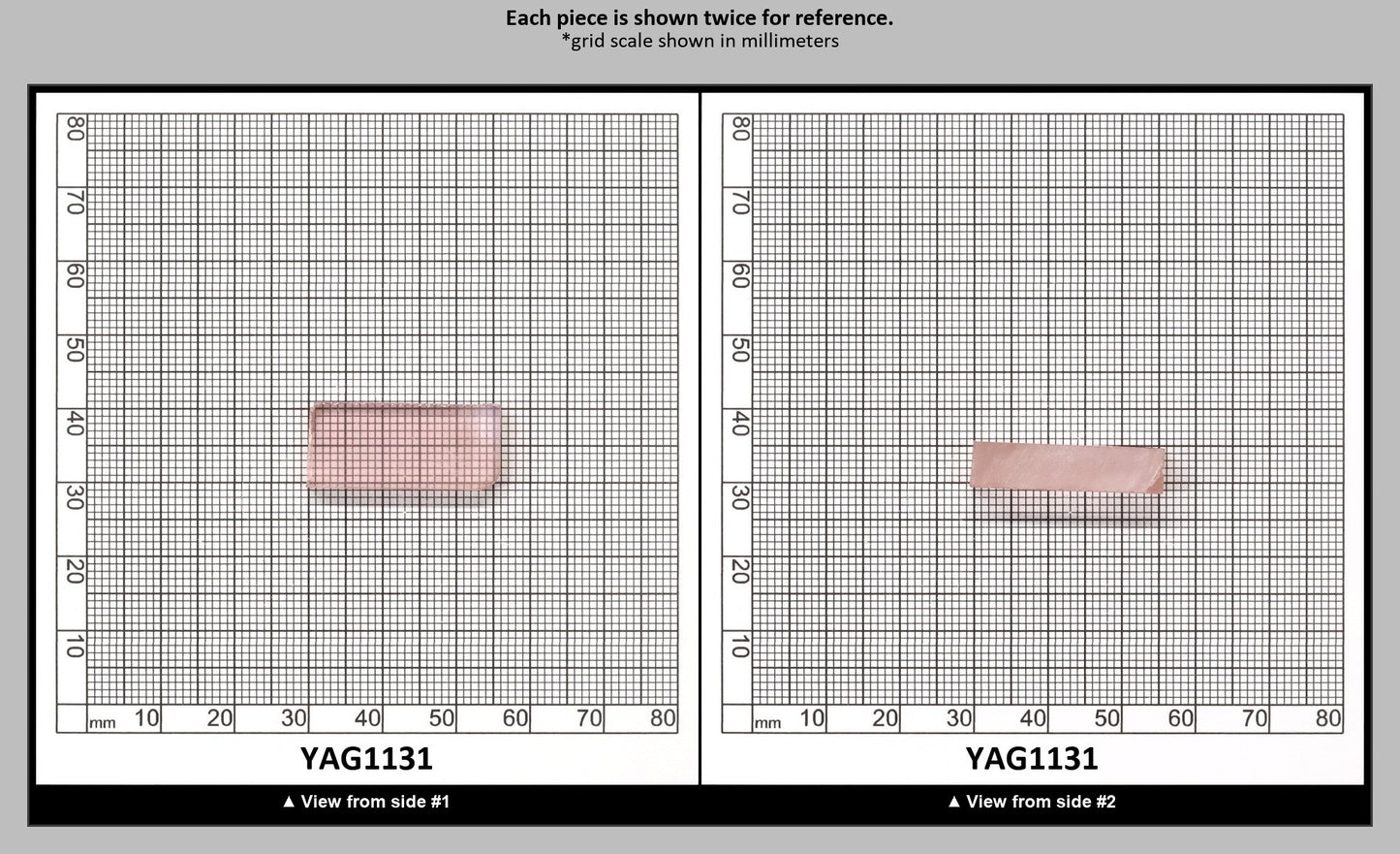 Pink Polycrystalline (Ceramic) YAG  - Faceting Rough : YAG1131