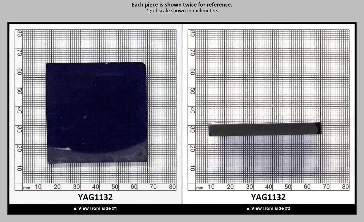 Blue YAG Polycrystalline (Ceramic) Faceting Rough : YAG1132