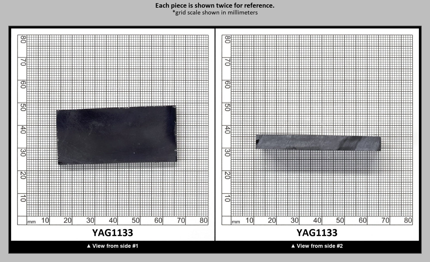 Blue YAG Polycrystalline (Ceramic) Faceting Rough : YAG1133