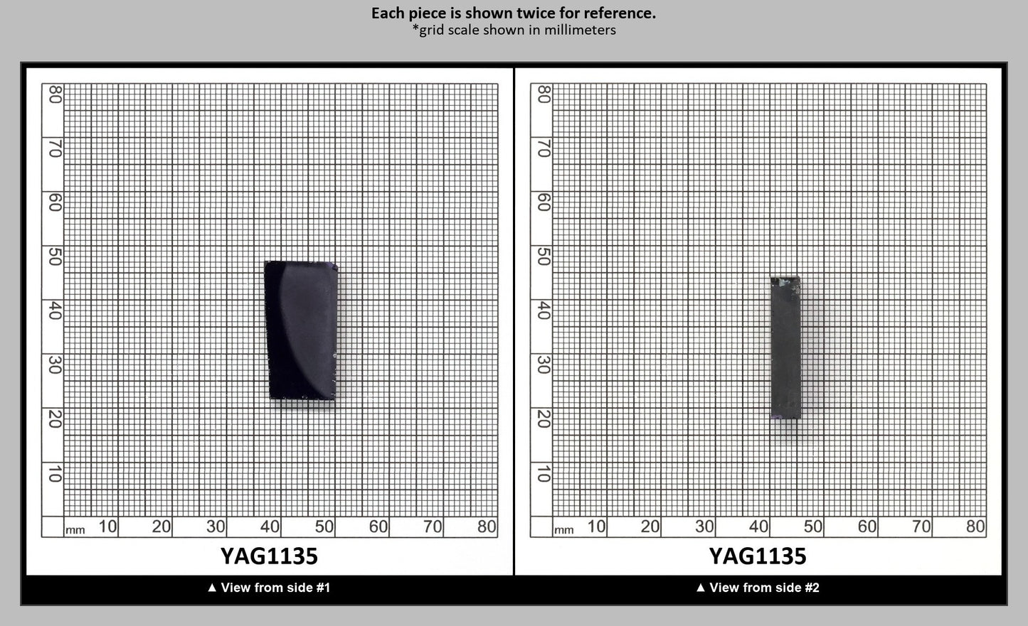 Blue YAG Polycrystalline (Ceramic) Faceting Rough : YAG1135