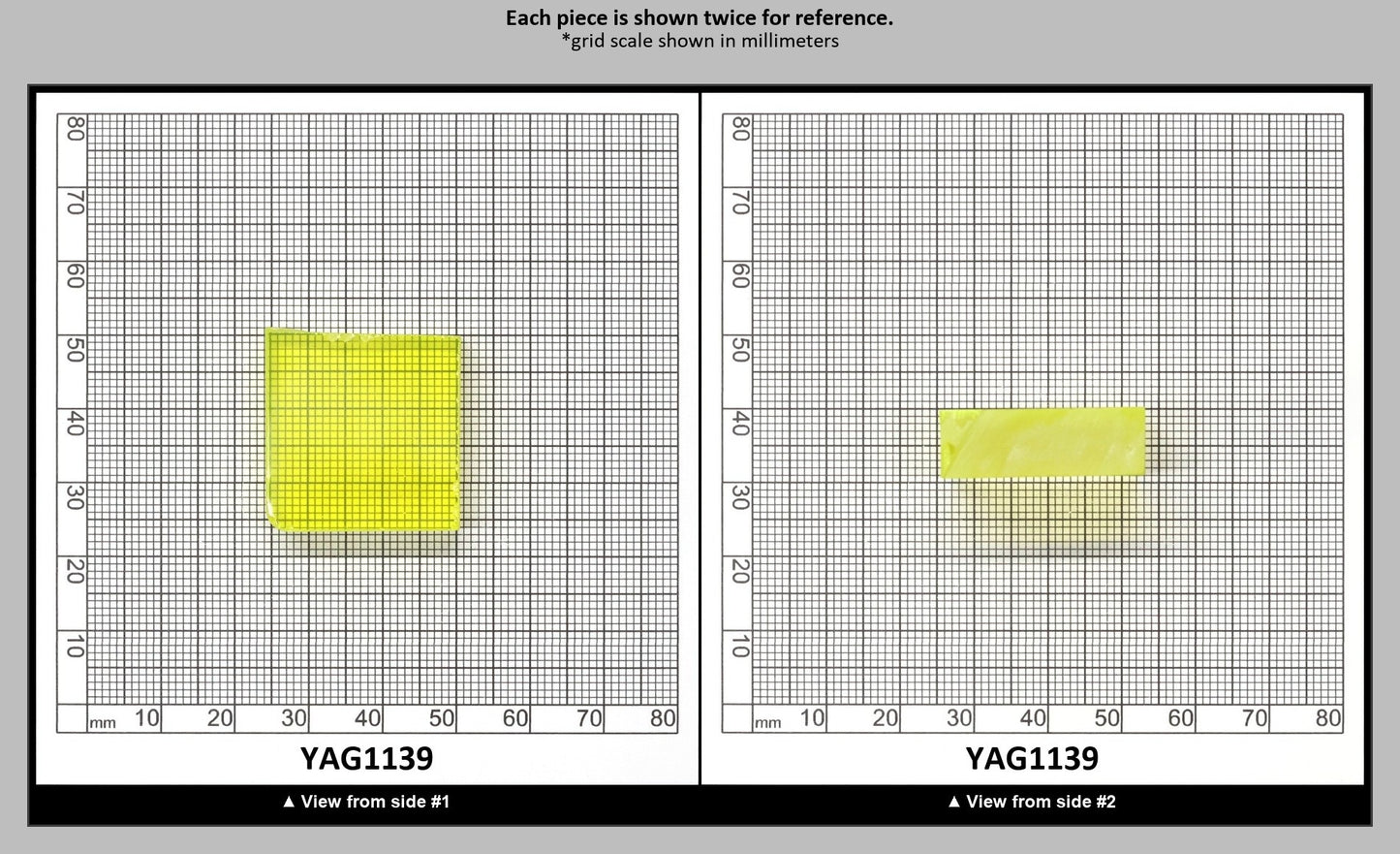 Neon Yellow YAG Polycrystalline (Ceramic) Faceting Rough : YAG1139