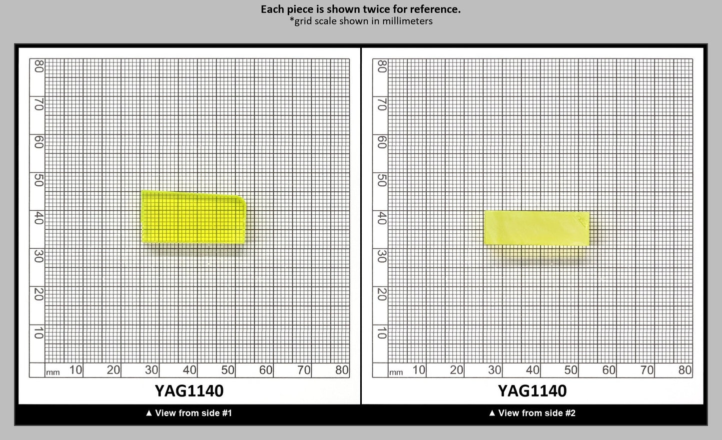 Neon Yellow YAG Polycrystalline (Ceramic) Faceting Rough : YAG1140