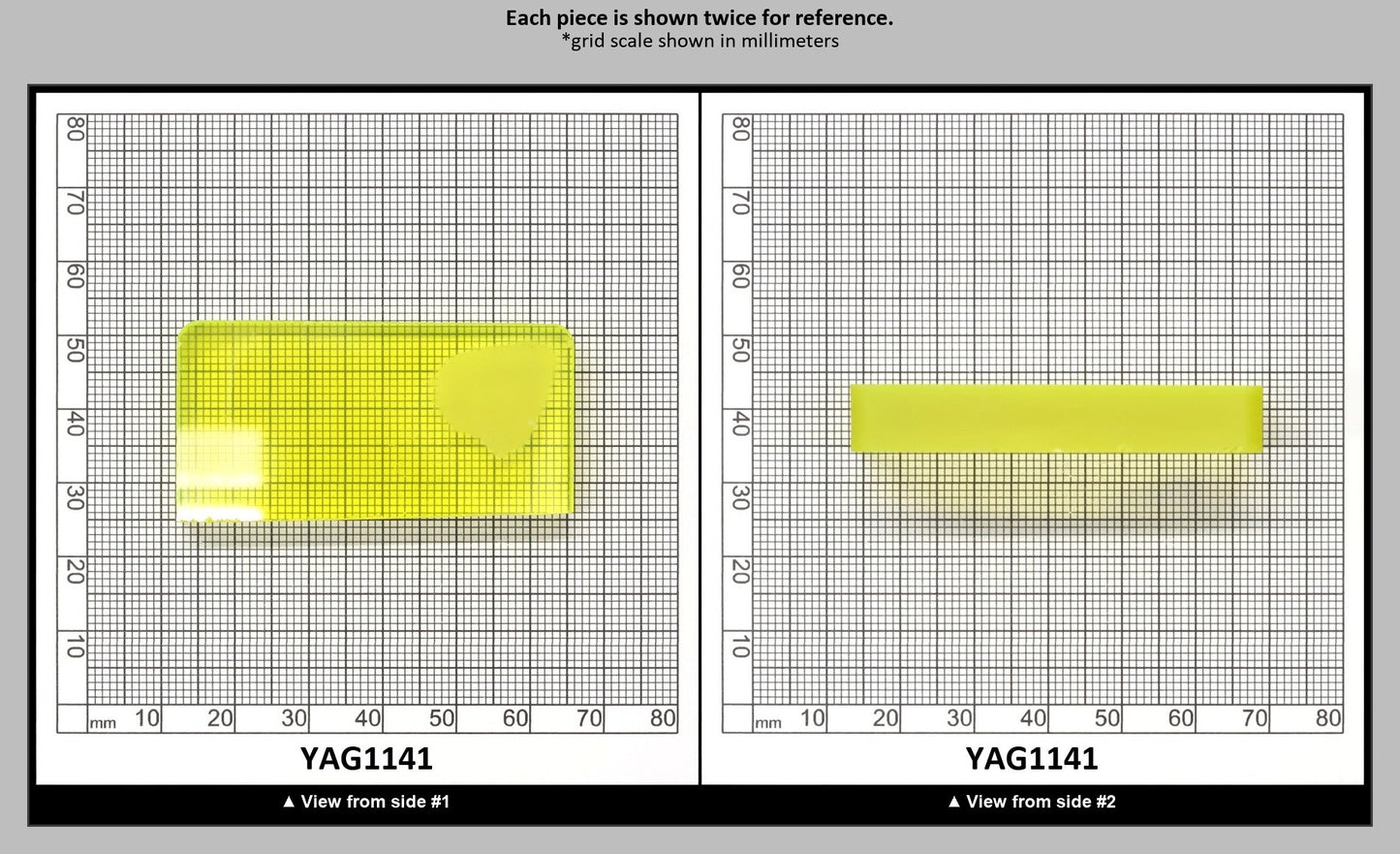 Neon Yellow YAG Polycrystalline (Ceramic) Faceting Rough : YAG1141