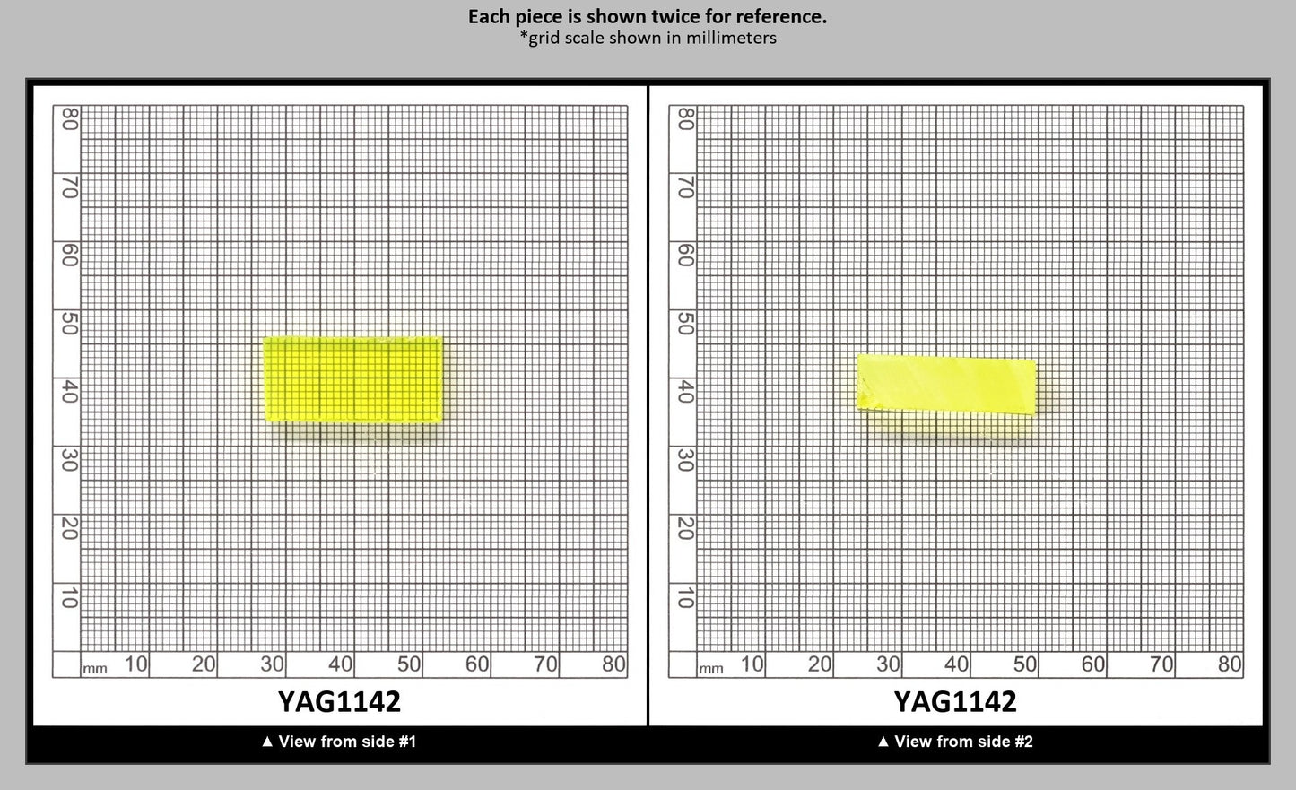 Neon Yellow YAG Polycrystalline (Ceramic) Faceting Rough : YAG1142