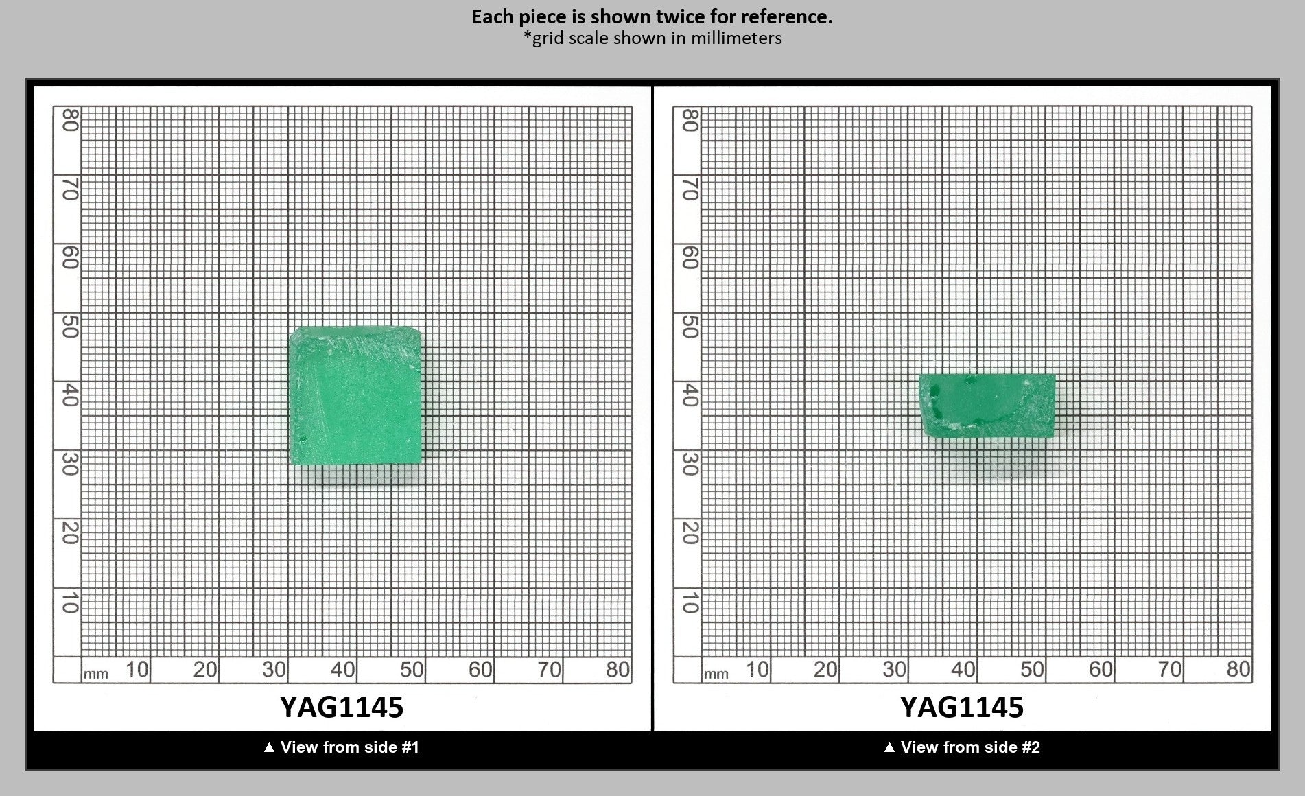 Green (Tsavorite) Garnet V:YAG Faceting Rough for Gem Cutting - Various Sizes : YAG1145
