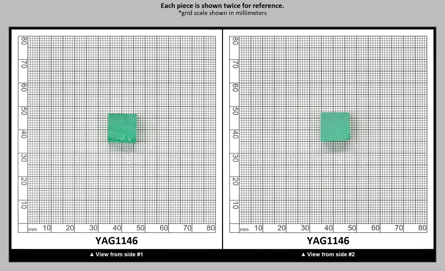 Green (Tsavorite) Garnet V:YAG Faceting Rough for Gem Cutting - Various Sizes : YAG1146