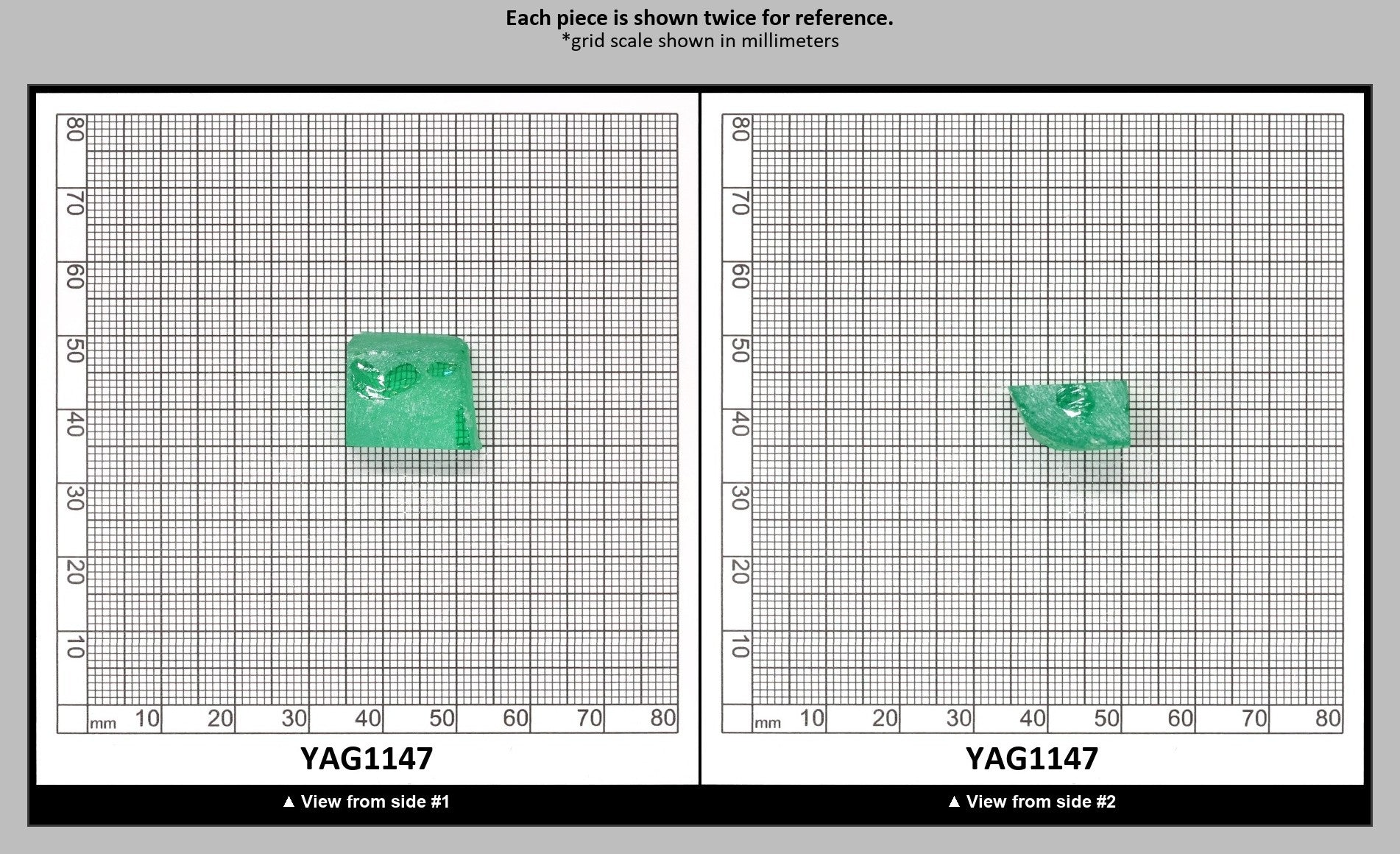 Green (Tsavorite) Garnet V:YAG Faceting Rough for Gem Cutting - Various Sizes : YAG1147
