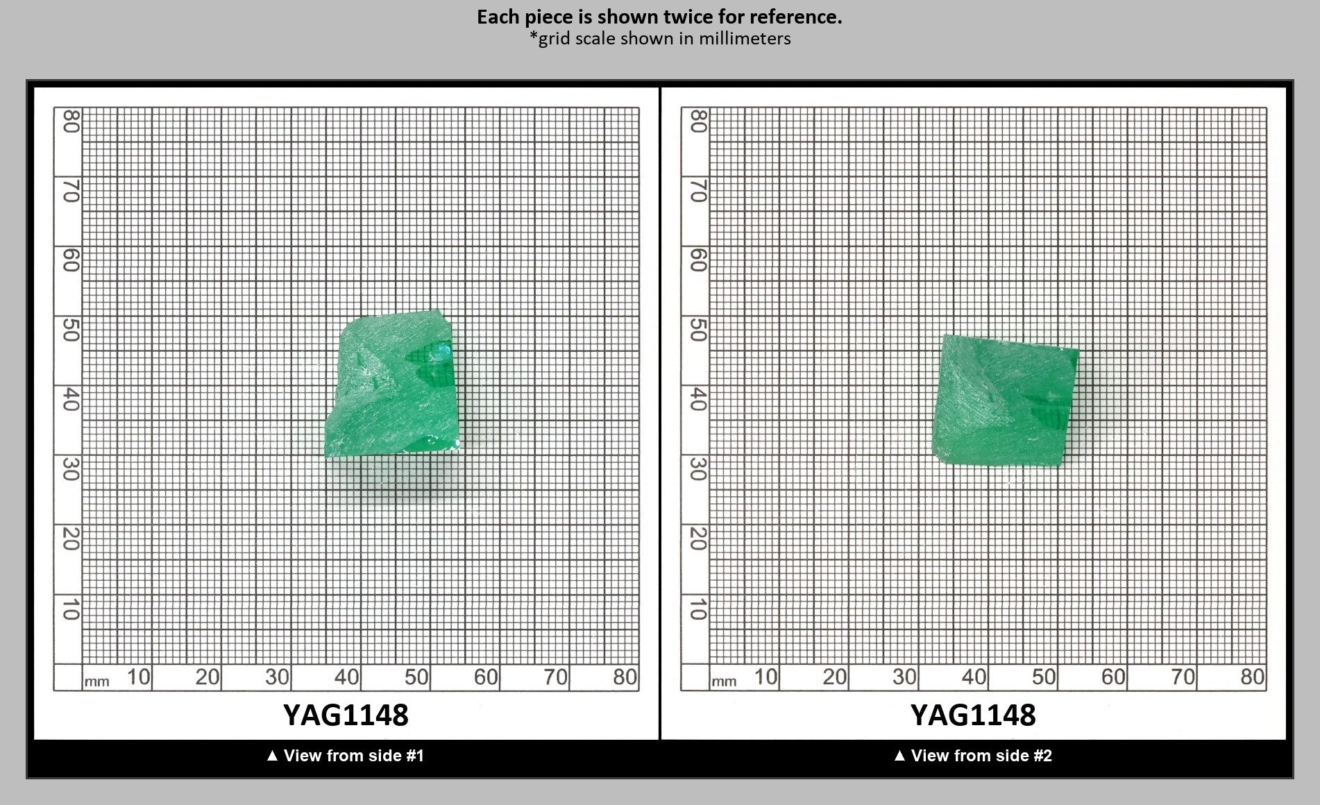 Green (Tsavorite) Garnet V:YAG Faceting Rough for Gem Cutting - Various Sizes : YAG1148