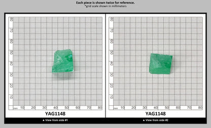 Green (Tsavorite) Garnet V:YAG Faceting Rough for Gem Cutting - Various Sizes : YAG1148