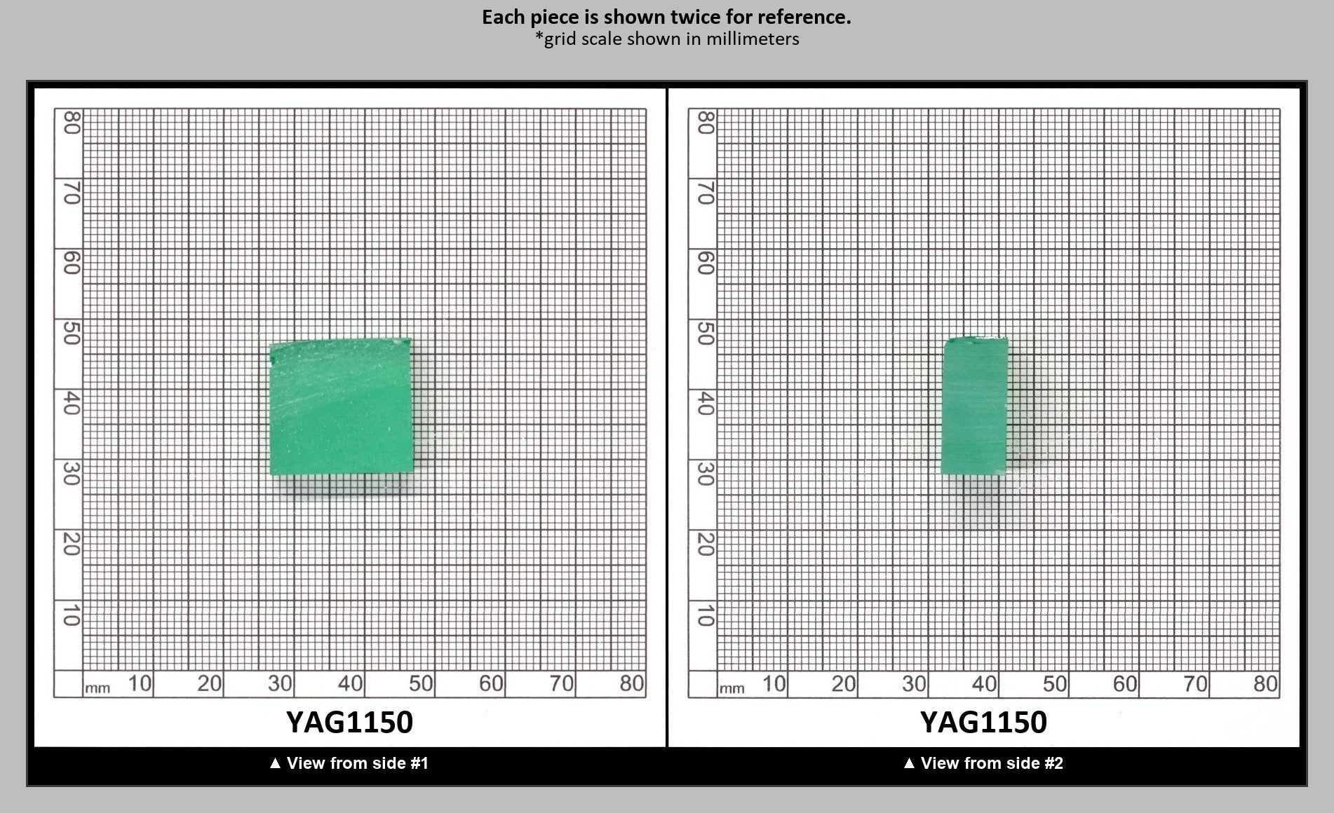 Green (Tsavorite) Garnet V:YAG Faceting Rough for Gem Cutting - Various Sizes : YAG1150
