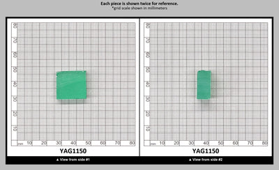 Green (Tsavorite) Garnet V:YAG Faceting Rough for Gem Cutting - Various Sizes : YAG1150