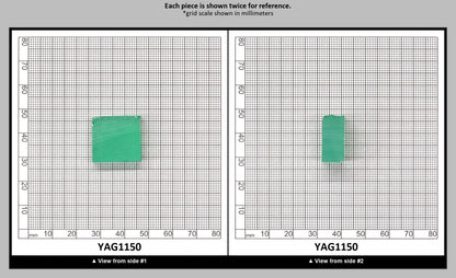 Green (Tsavorite) Garnet V:YAG Faceting Rough for Gem Cutting - Various Sizes : YAG1150