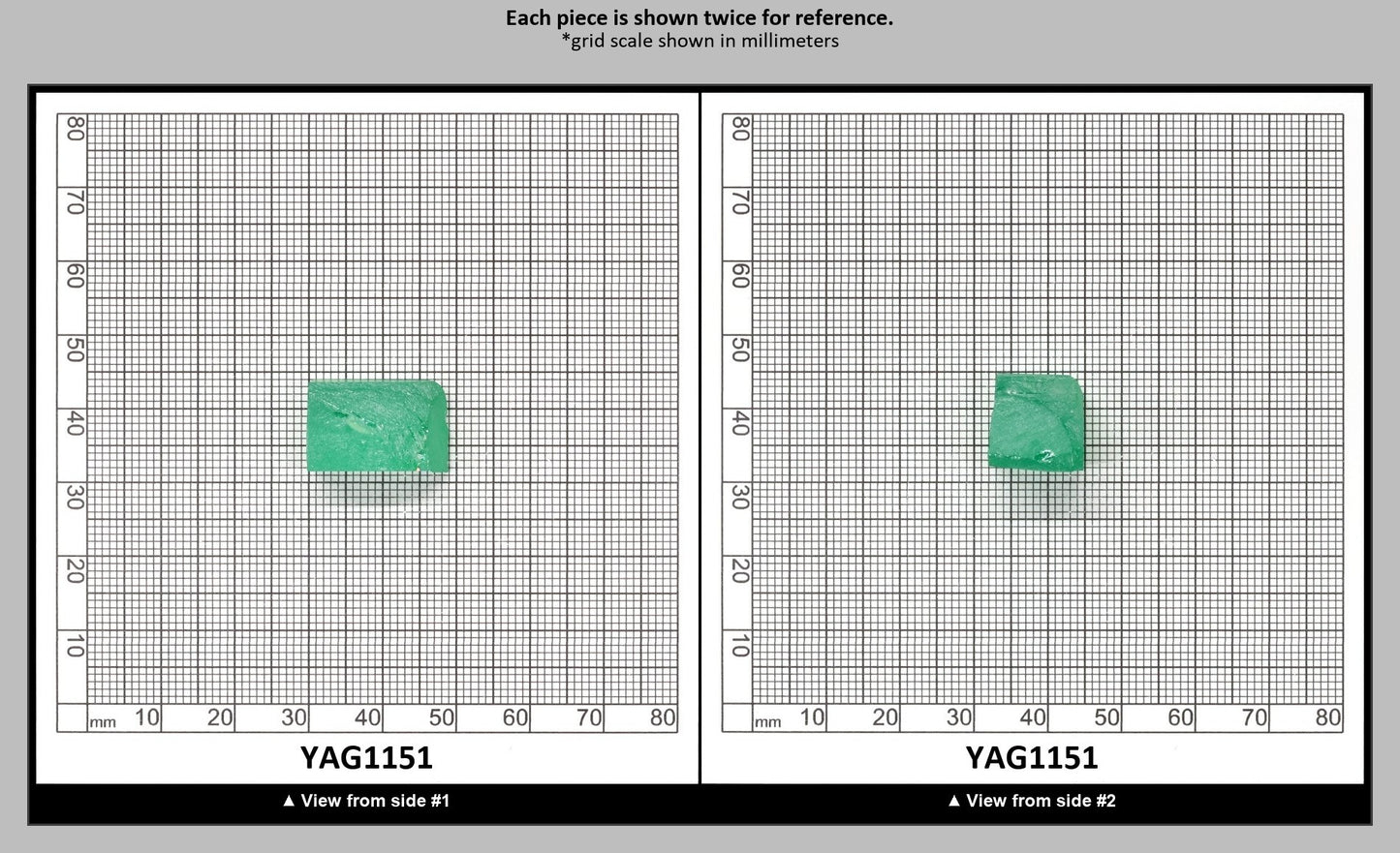 Green (Tsavorite) Garnet V:YAG Faceting Rough for Gem Cutting - Various Sizes : YAG1151