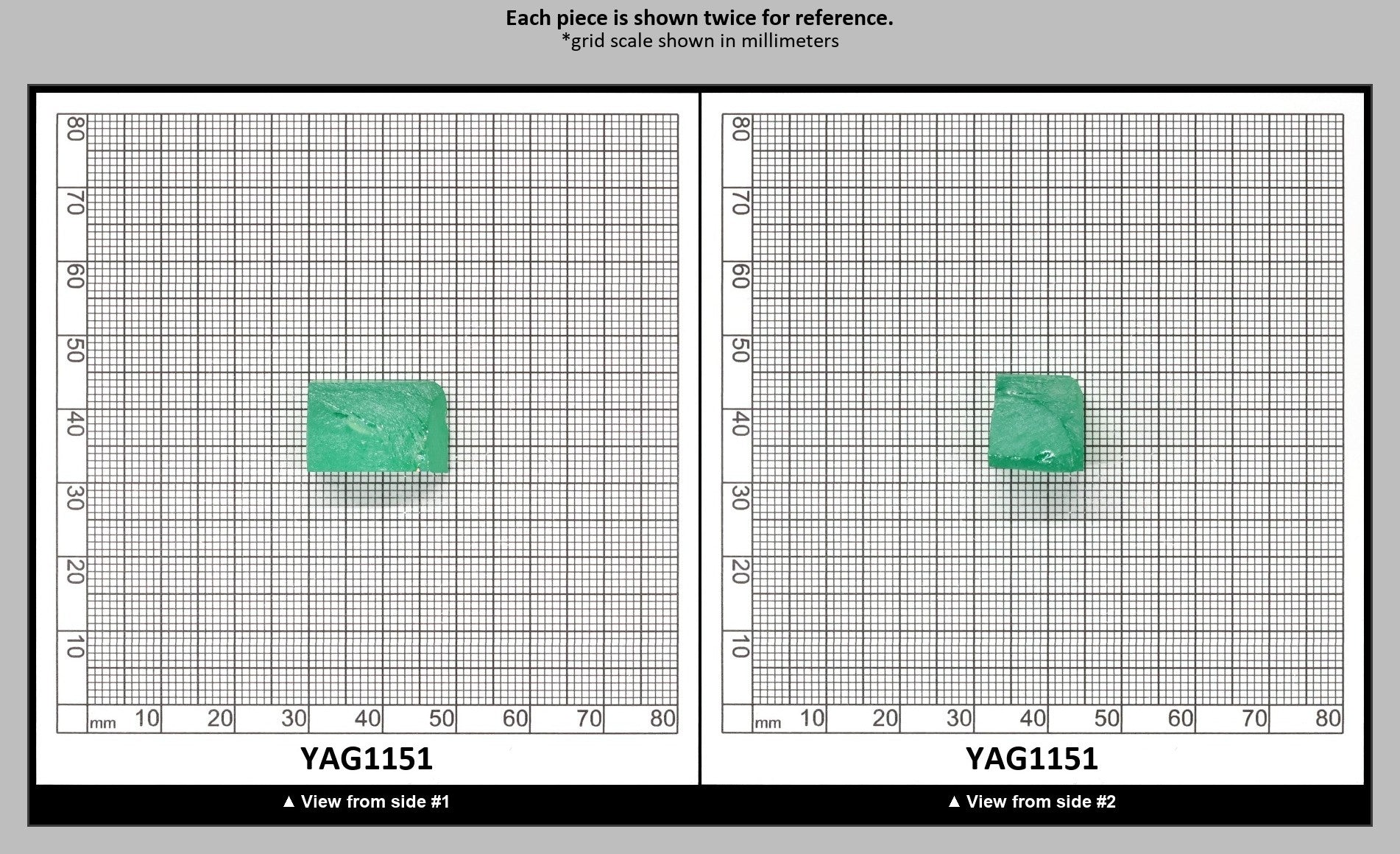 Green (Tsavorite) Garnet V:YAG Faceting Rough for Gem Cutting - Various Sizes : YAG1151