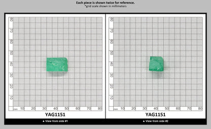 Green (Tsavorite) Garnet V:YAG Faceting Rough for Gem Cutting - Various Sizes : YAG1151