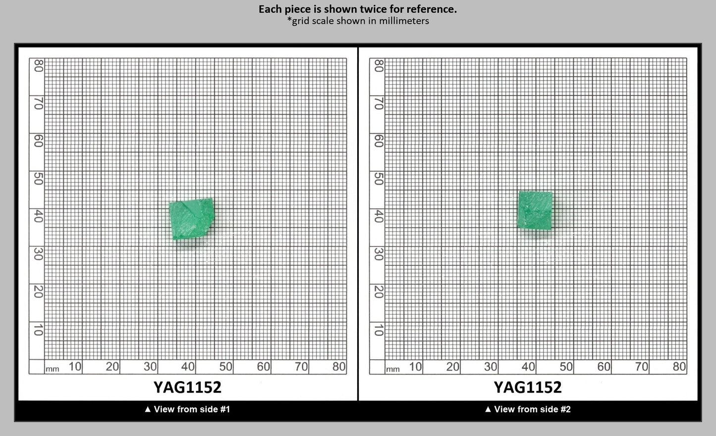 Green (Tsavorite) Garnet V:YAG Faceting Rough for Gem Cutting - Various Sizes : YAG1152