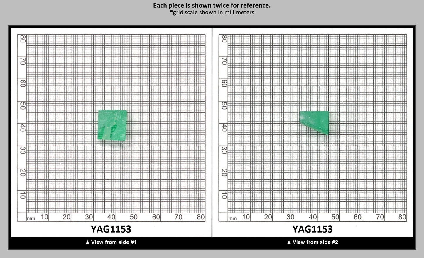 Green (Tsavorite) Garnet V:YAG Faceting Rough for Gem Cutting - Various Sizes : YAG1153