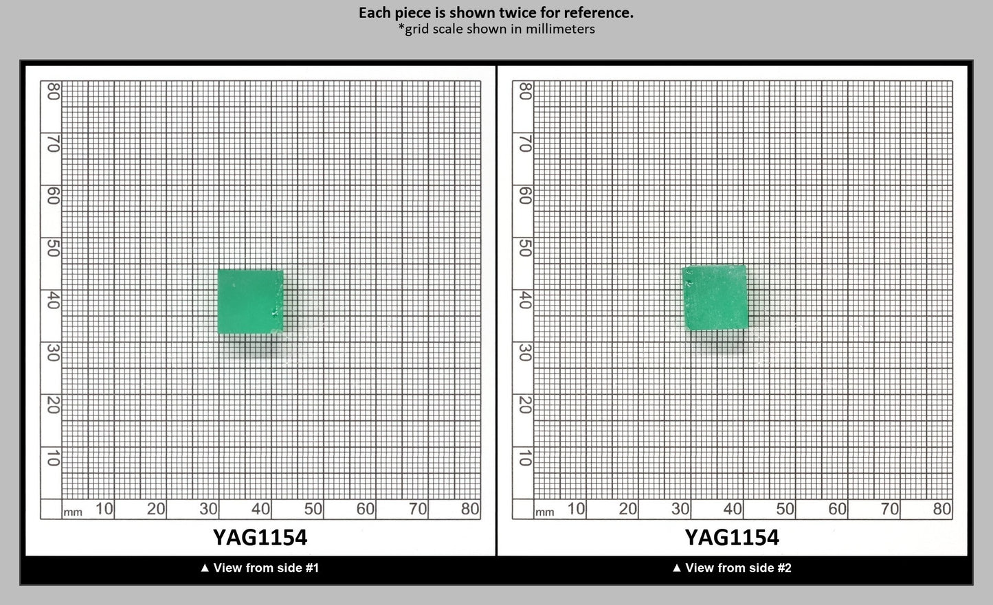 Green (Tsavorite) Garnet V:YAG Faceting Rough for Gem Cutting - Various Sizes : YAG1154