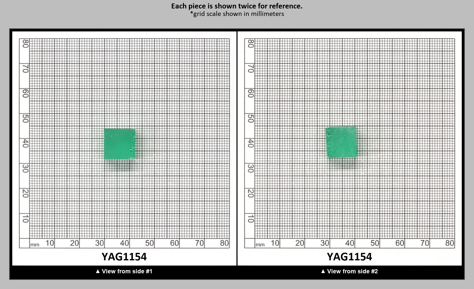 Green (Tsavorite) Garnet V:YAG Faceting Rough for Gem Cutting - Various Sizes : YAG1154