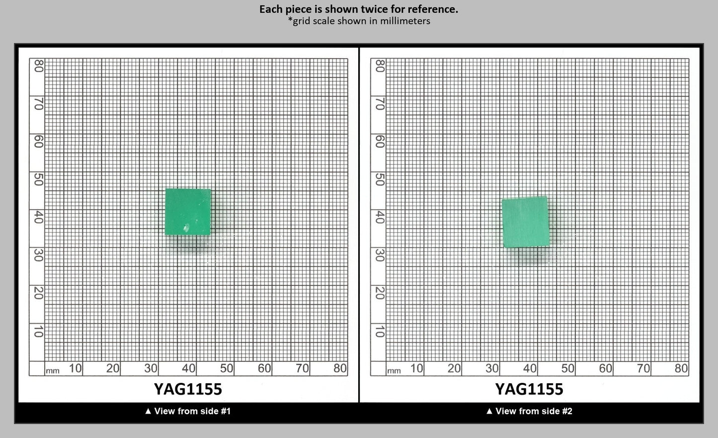 Green (Tsavorite) Garnet V:YAG Faceting Rough for Gem Cutting - Various Sizes : YAG1155