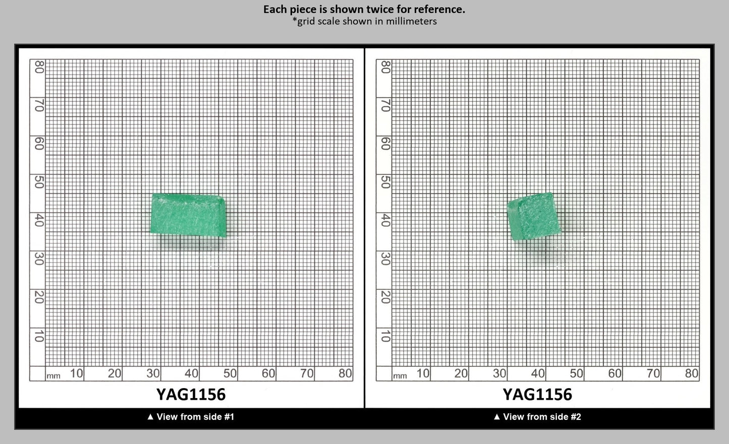 Green (Tsavorite) Garnet V:YAG Faceting Rough for Gem Cutting - Various Sizes : YAG1156