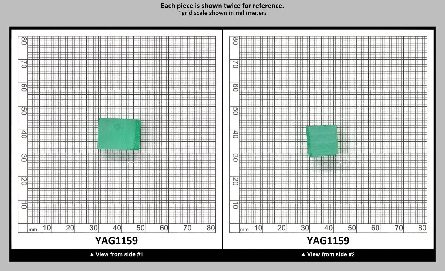 Green (Tsavorite) Garnet V:YAG Faceting Rough for Gem Cutting - Various Sizes : YAG1159