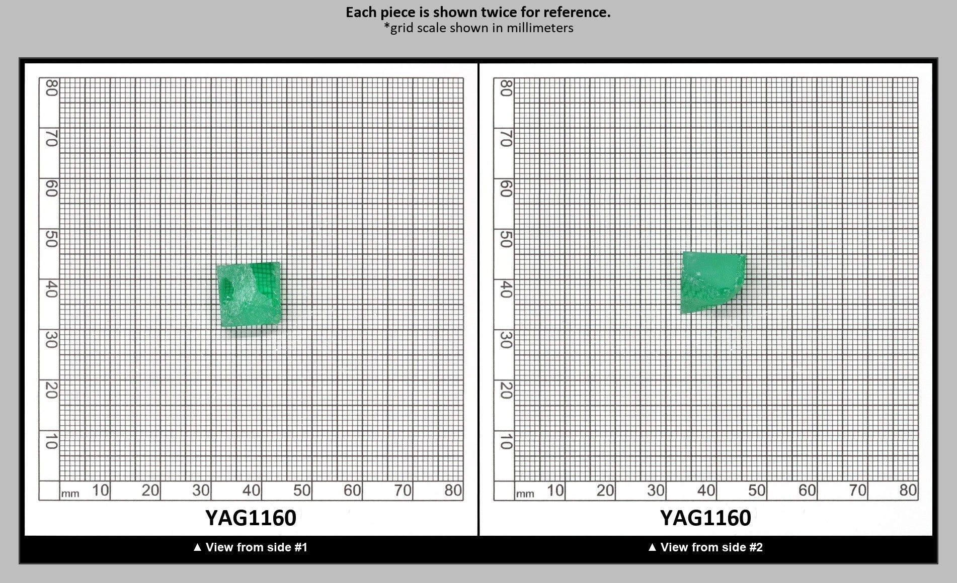Green (Tsavorite) Garnet V:YAG Faceting Rough for Gem Cutting - Various Sizes : YAG1160