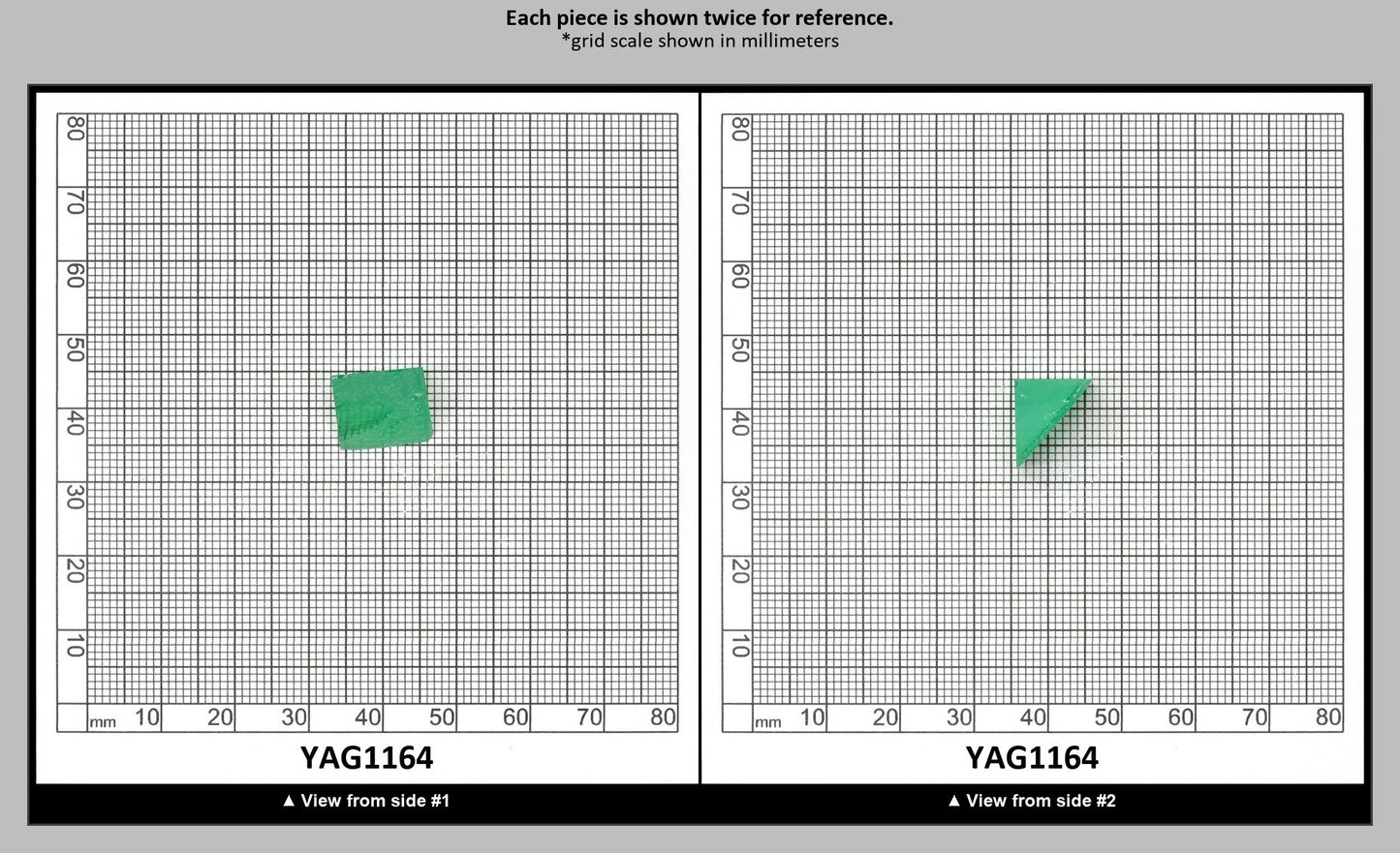 Green (Tsavorite) Garnet V:YAG Faceting Rough for Gem Cutting - Various Sizes : YAG1164