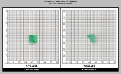 Green (Tsavorite) Garnet V:YAG Faceting Rough for Gem Cutting - Various Sizes : YAG1165
