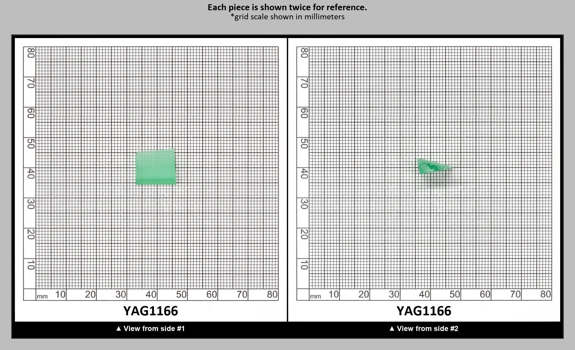 Green (Tsavorite) Garnet V:YAG Faceting Rough for Gem Cutting - Various Sizes : YAG1166