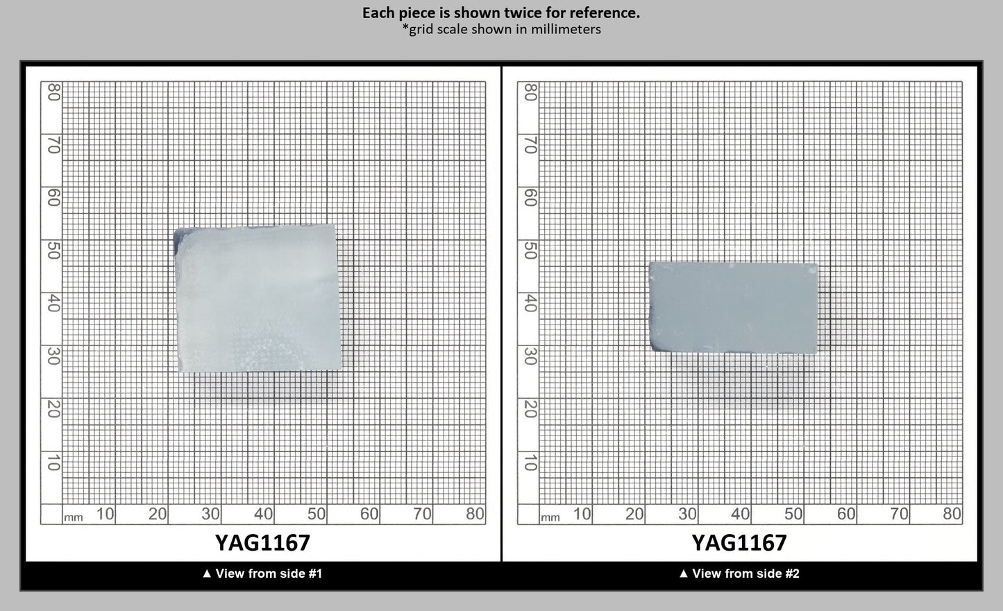 Ice Blue Polycrystalline (Ceramic) YAG - Faceting Rough : YAG1167