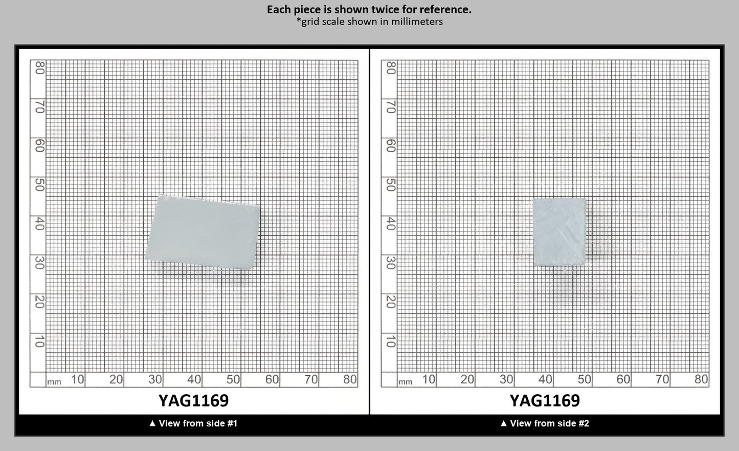Ice Blue Polycrystalline (Ceramic) YAG - Faceting Rough : YAG1169