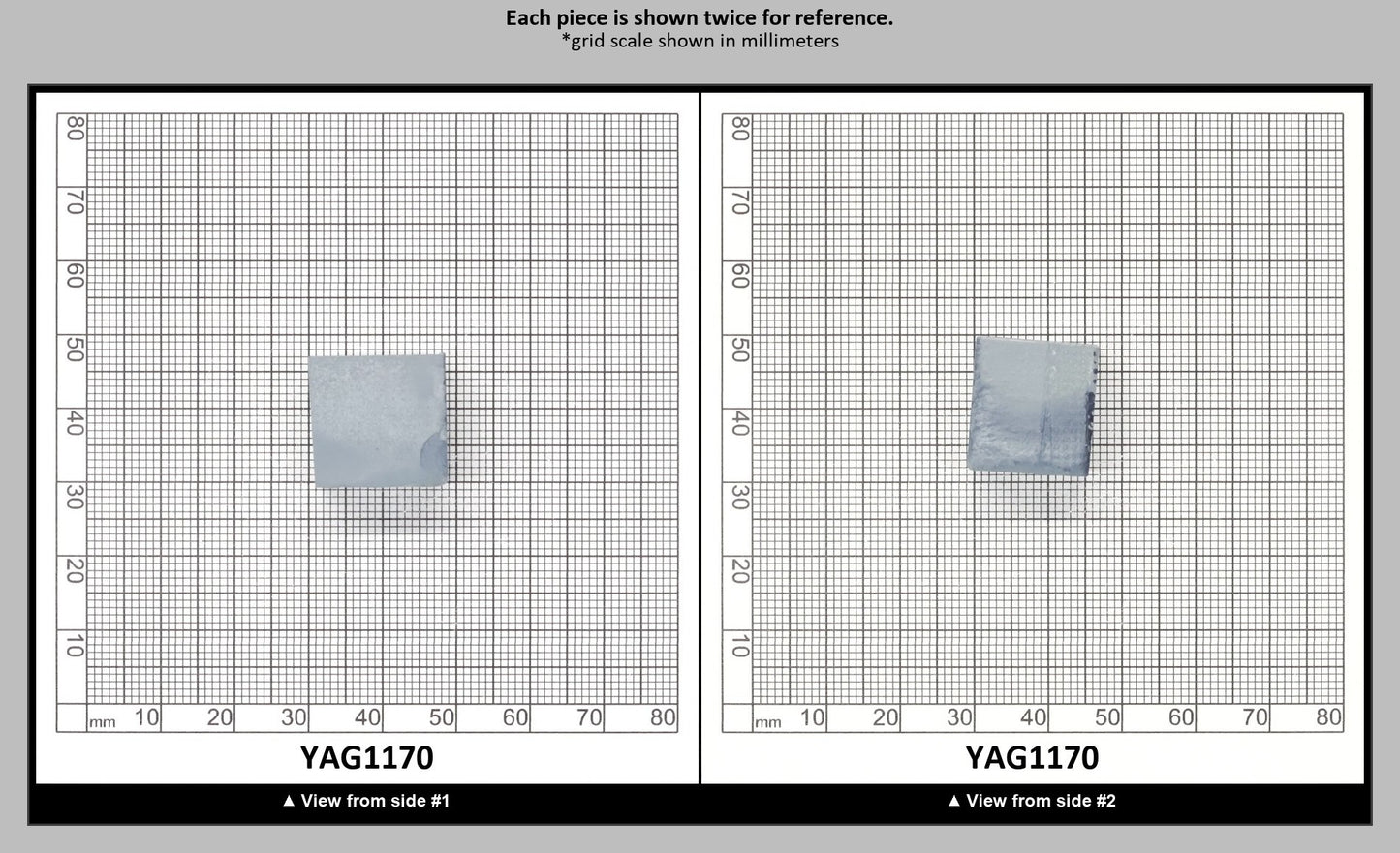 Ice Blue Polycrystalline (Ceramic) YAG - Faceting Rough : YAG1170