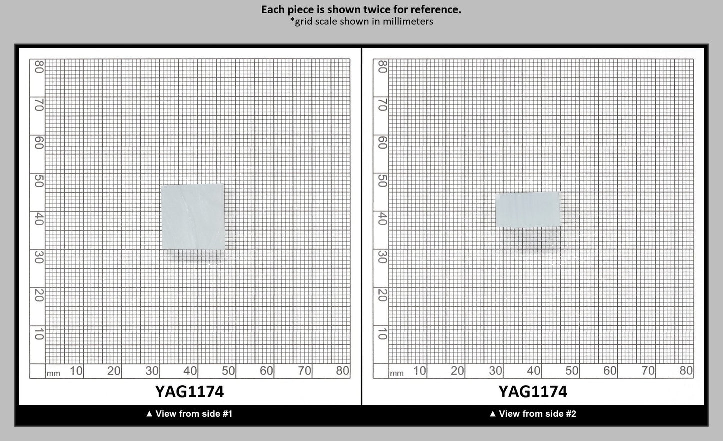 Ice Blue Polycrystalline (Ceramic) YAG - Faceting Rough : YAG1174