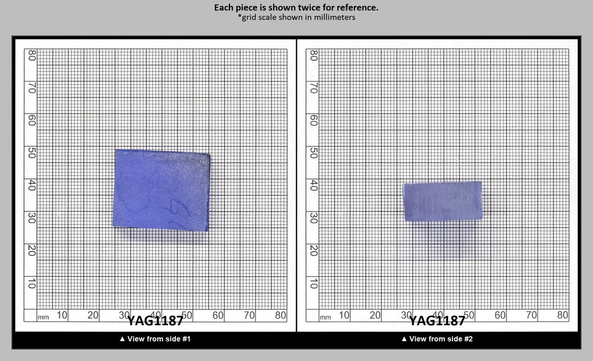 Cobalt Blue Polycrystalline (Ceramic) YAG - Faceting Rough : YAG1187