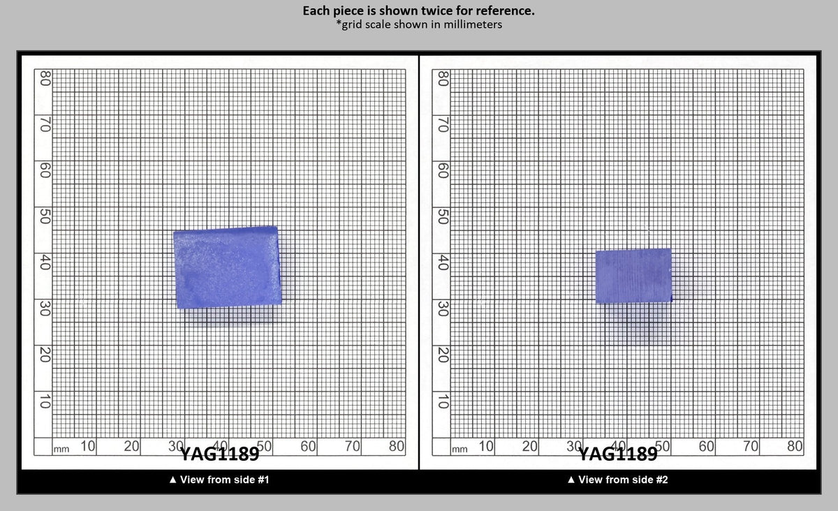 Cobalt Blue Polycrystalline (Ceramic) YAG - Faceting Rough : YAG1189