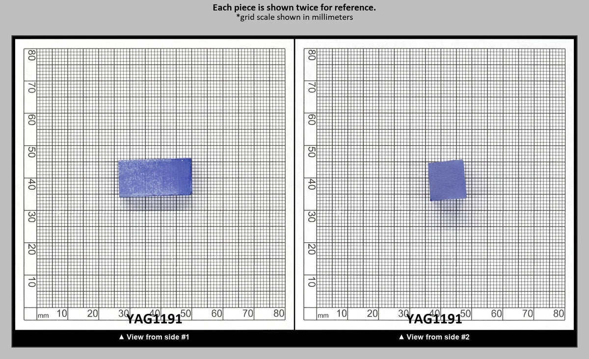 Cobalt Blue Polycrystalline (Ceramic) YAG - Faceting Rough : YAG1191