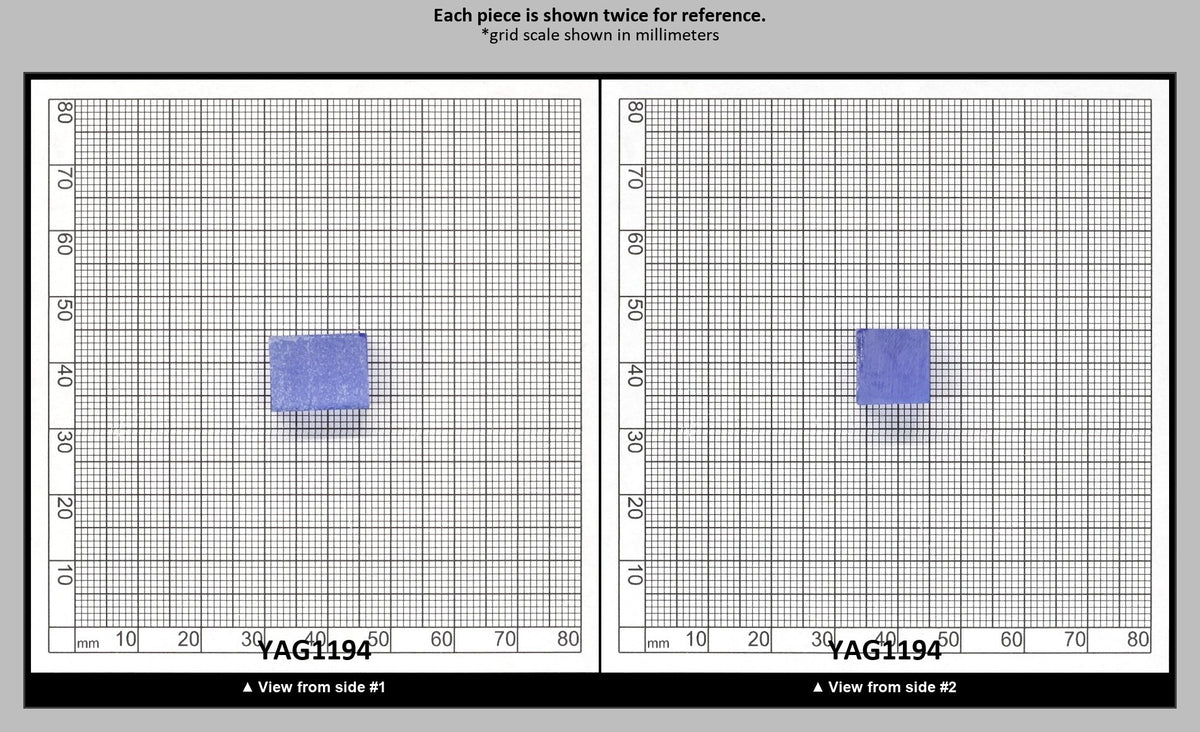Cobalt Blue Polycrystalline (Ceramic) YAG - Faceting Rough : YAG1194