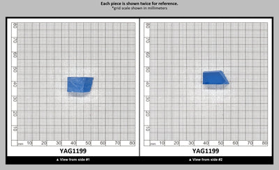 Electric Blue Topaz colored YAG Faceting Rough for Gem Cutting : YAG1199