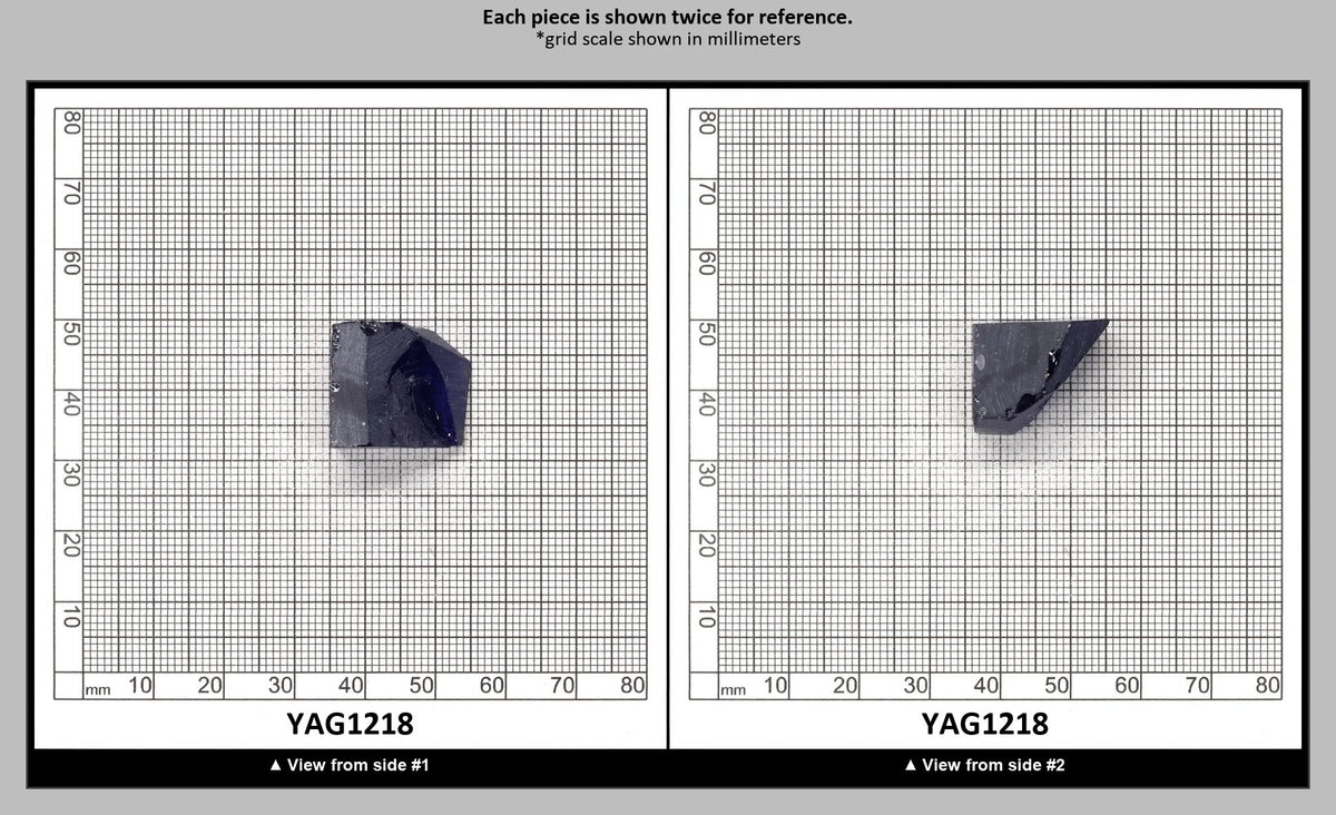 Blue YAG Faceting Rough for Gem Cutting - Various Sizes : YAG1218