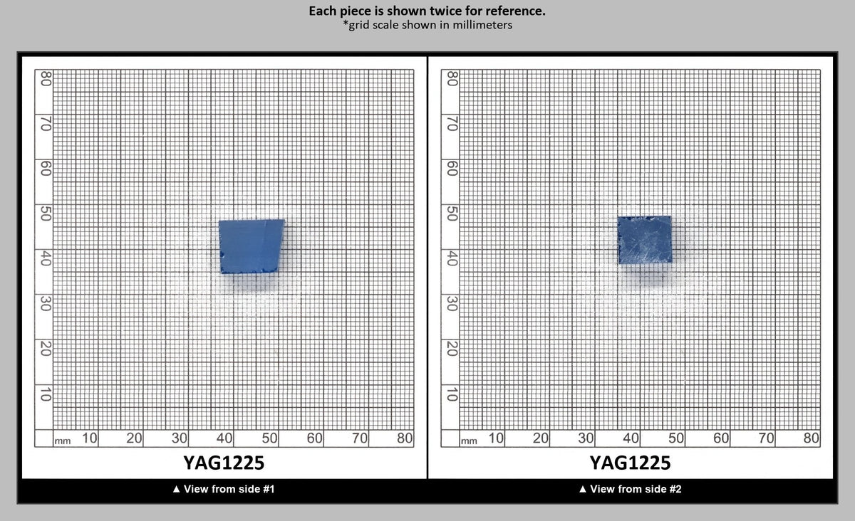 Blue Topaz colored YAG Faceting Rough for Gem Cutting - Various Sizes : YAG1225