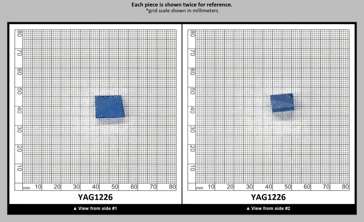 Blue Topaz colored YAG Faceting Rough for Gem Cutting - Various Sizes : YAG1226