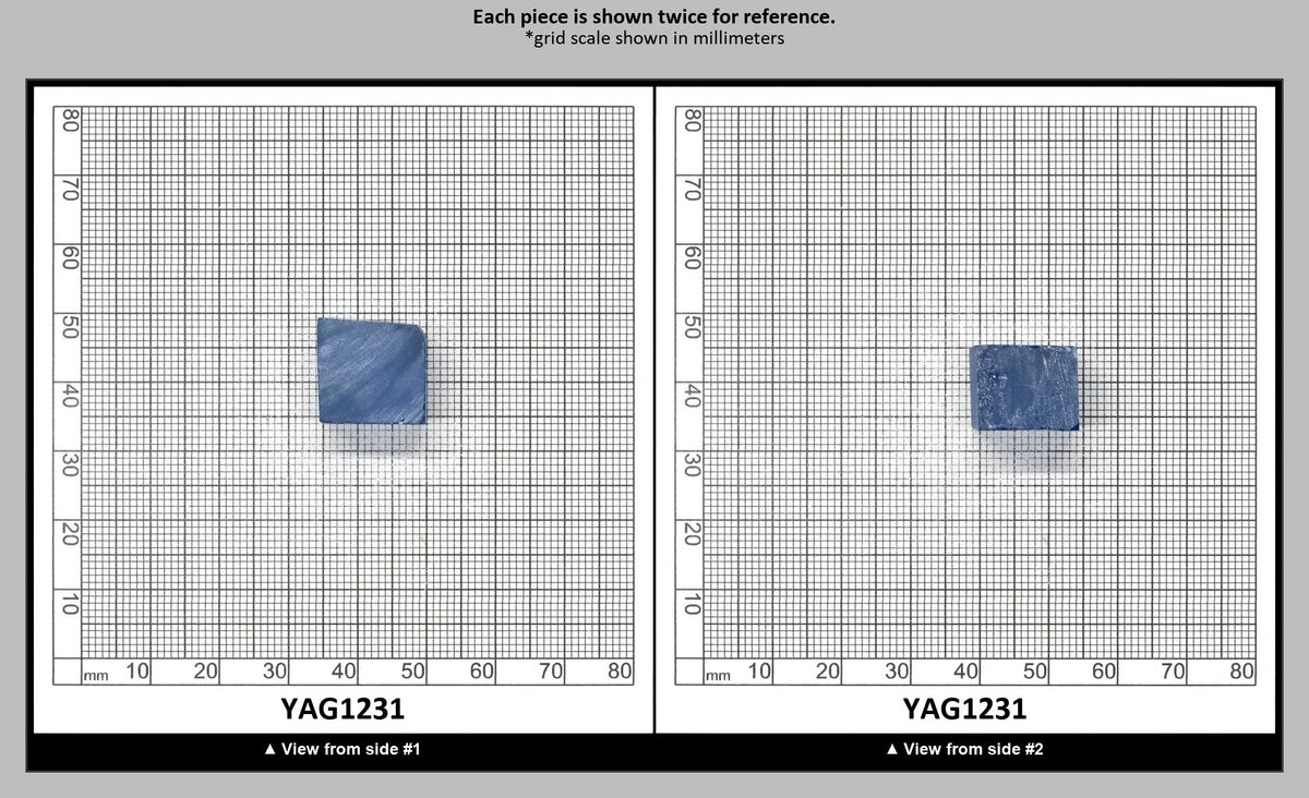 Blue Topaz colored YAG Faceting Rough for Gem Cutting - Various Sizes : YAG1231
