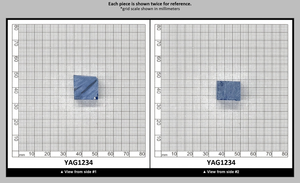 Blue Topaz colored YAG Faceting Rough for Gem Cutting - Various Sizes : YAG1234