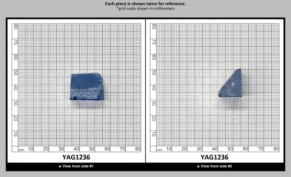 Blue Topaz colored YAG Faceting Rough for Gem Cutting - Various Sizes : YAG1236