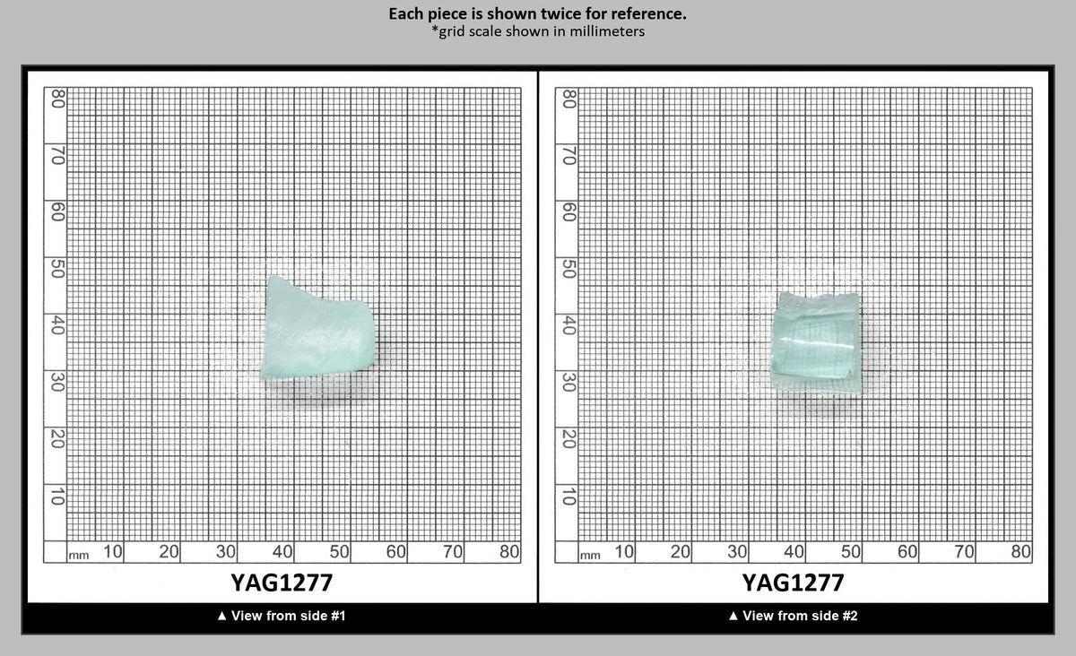 Light Green Aquamarine Colored Garnet YAG Faceting Rough : YAG1277